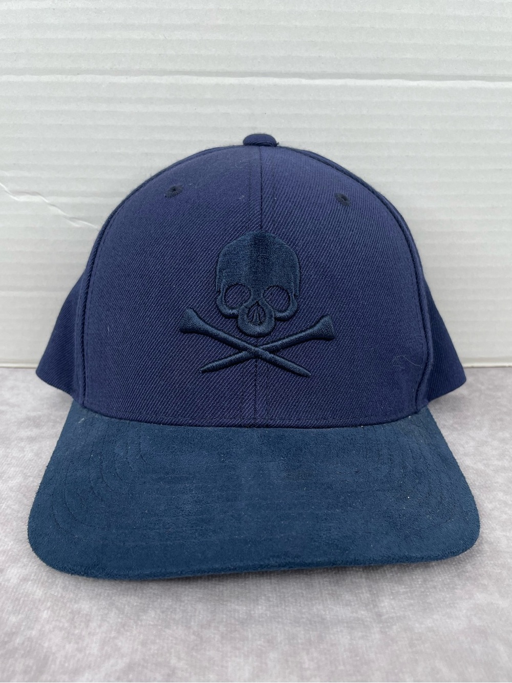 G/Fore Golf Snapback One Size Navy Skull Cross Bones Killer T's Suede Hat Cap